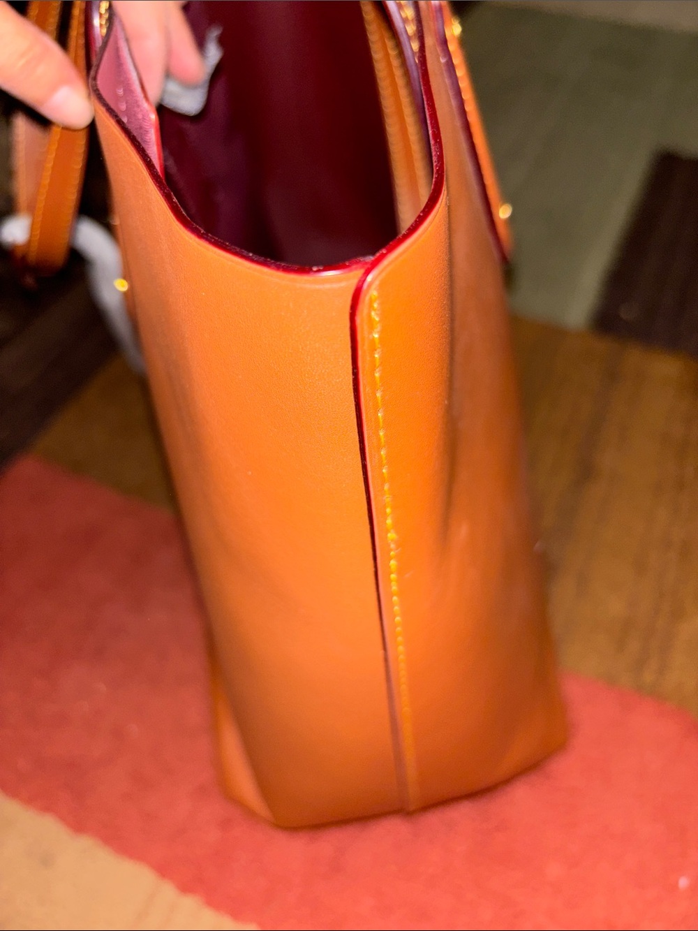 Coach Women's Brown Leather Tote Bag - Picture 5 of 10